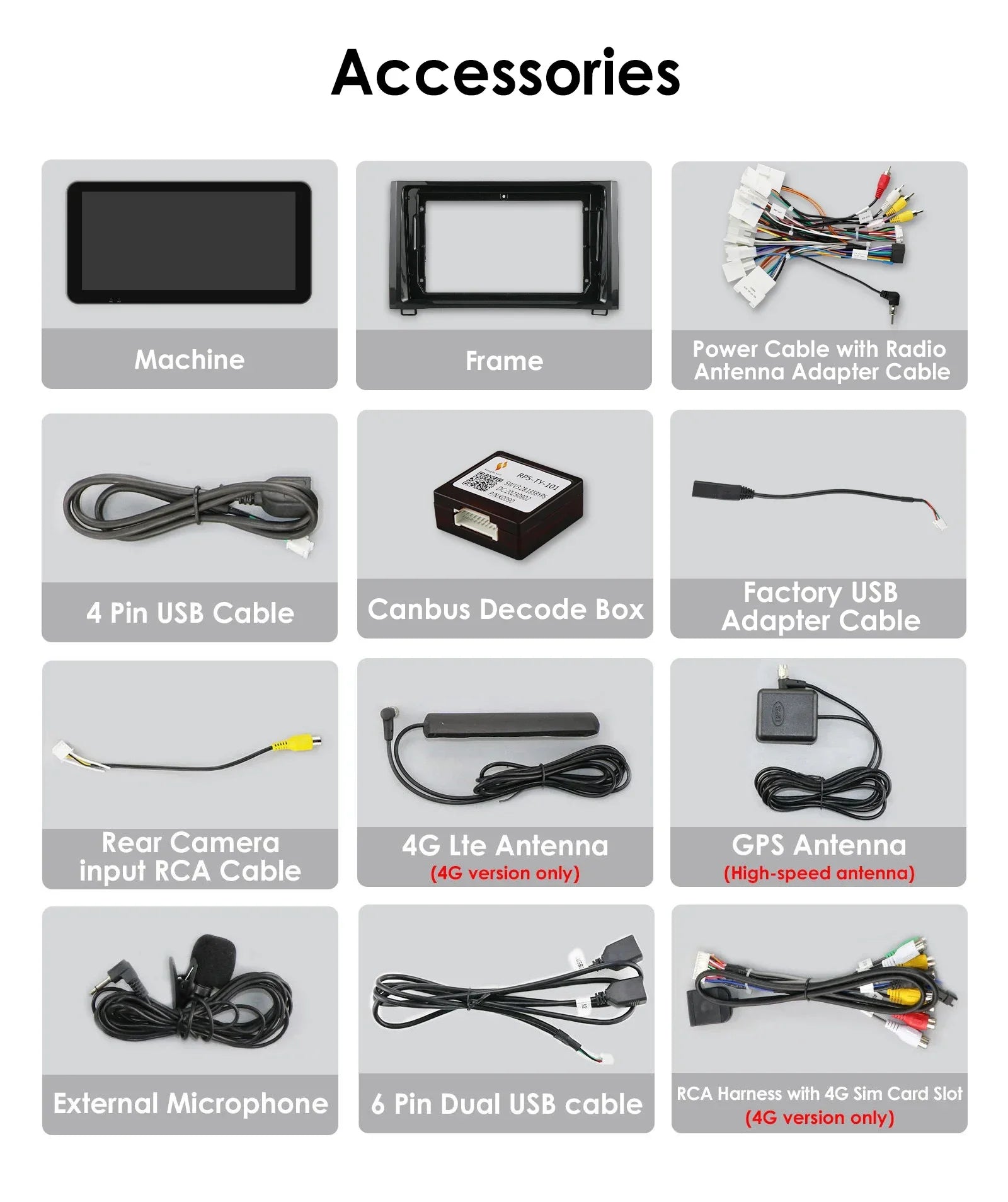 Android Auto Car radio For Toyota Tundra XK50 2014-2021 Multimedia player 4G wireless Carp