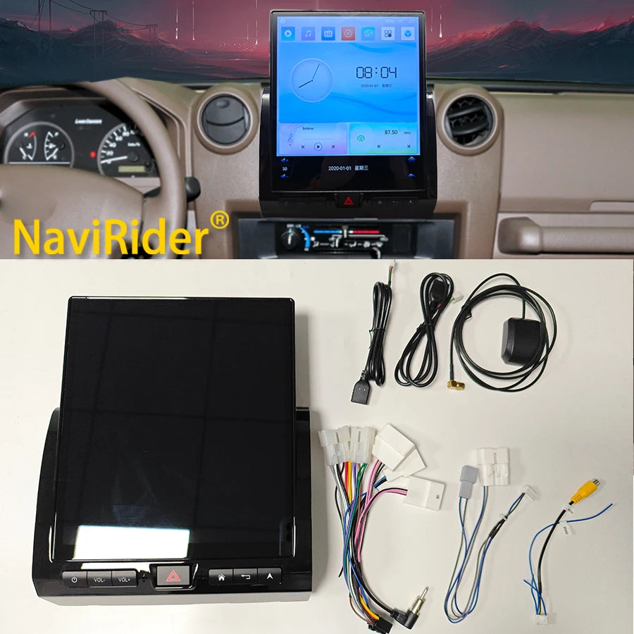 For Toyota Land Cruiser LC70 LC75 LC76 2007-2023 12inch Car Multimedia Radio Android Scree