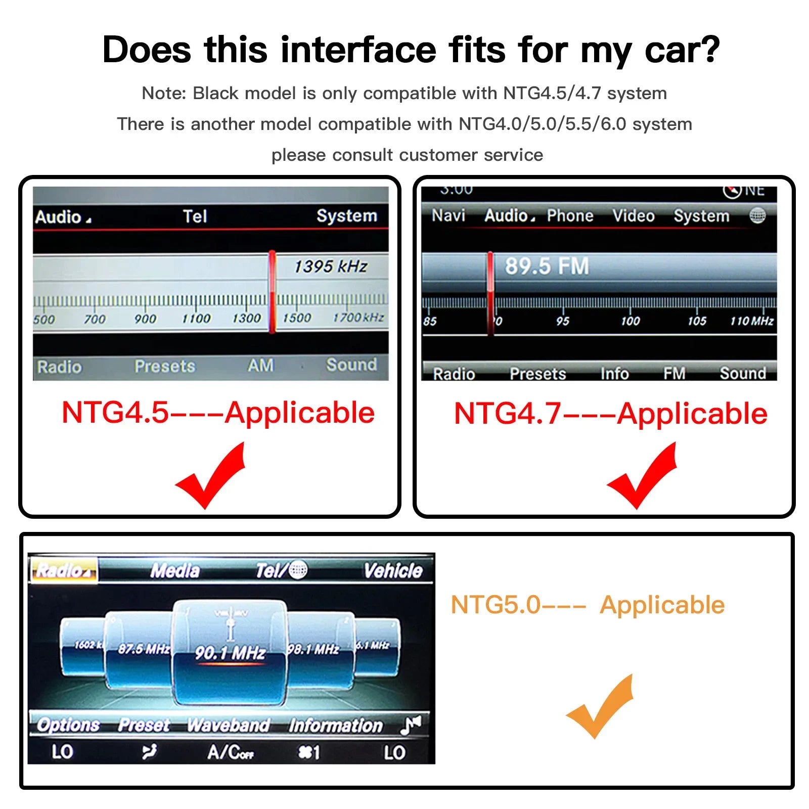 CARABC For Mercedes Benz A B C E S SL CLA CLS GLA GLK SLK ML Sprinter Wireless CarPlay And