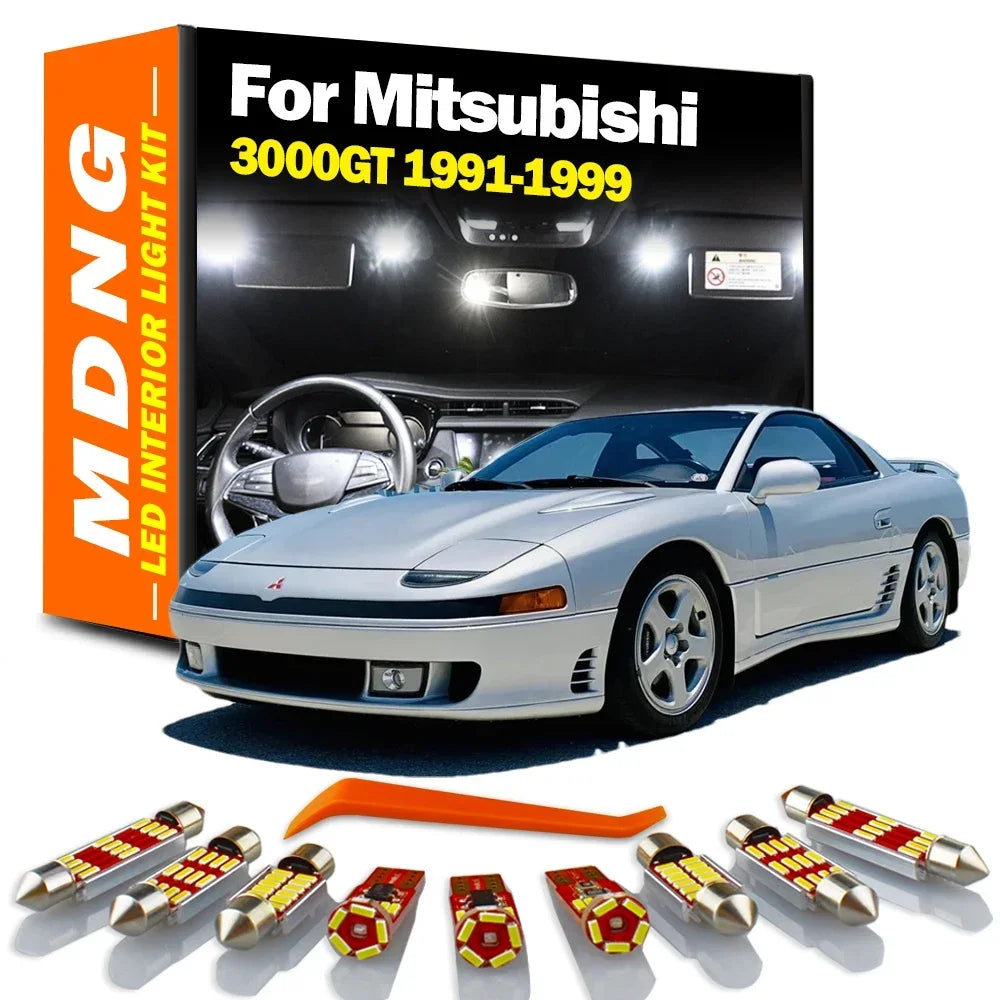 12-Piece LED Interior Light Kit for Mitsubishi 1991-1996 - Canbus Dome Map Door Trunk Bulbs | AUTOKITSHOP