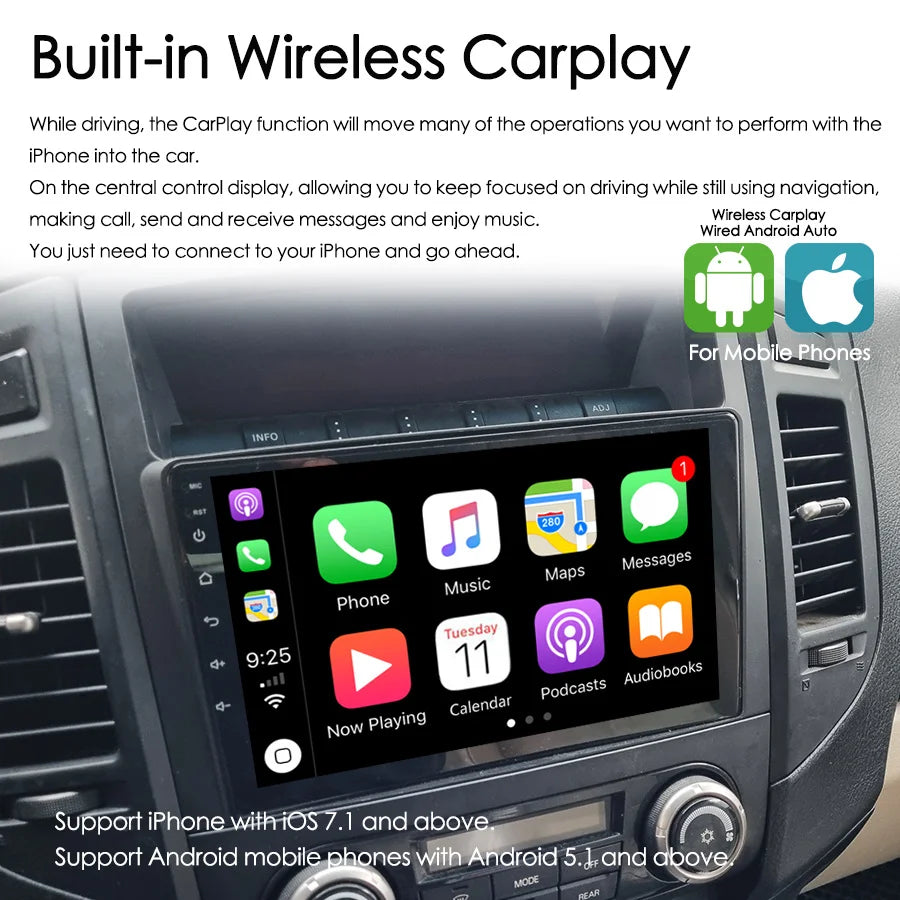 Android Car Multimedia Player For Mitsubishi Pajero Sport V93 V97 V98 V77 V73 ROCKFORD GPS