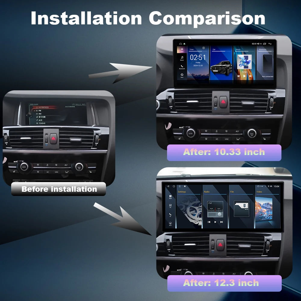 Wireless CarPlay For BMW X3 F25 X4 F26 2011-2017 CIC NBT Car Multimedia Radio Player Andro