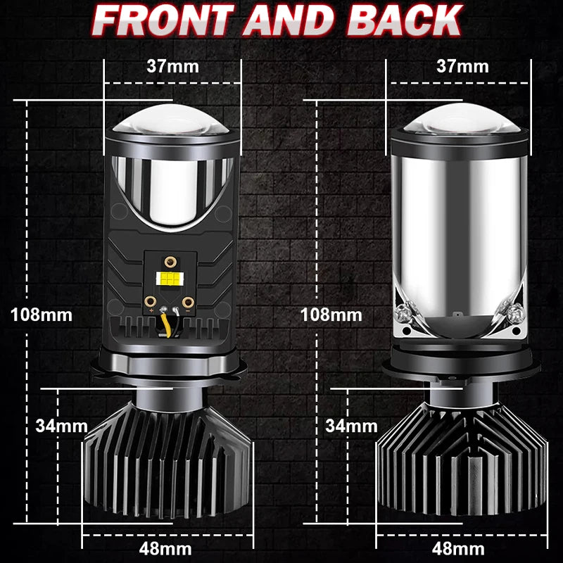 H4 Projector Lens LED Car Headlight Bulb 5570 CSP Chips Auto Bulbs CANBUS Turbo H4 High Pe
