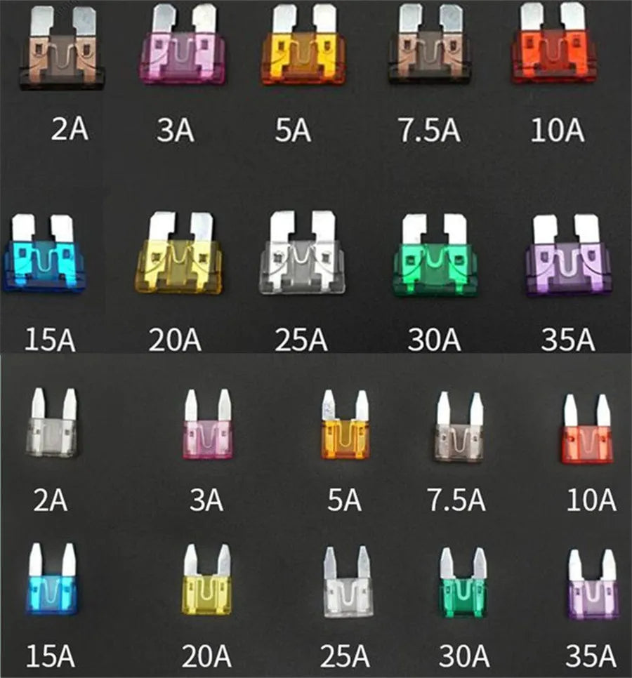 Assorted Car Mini Blade Fuse Auto Car Motorcycle SUV FUSES kit Insurance