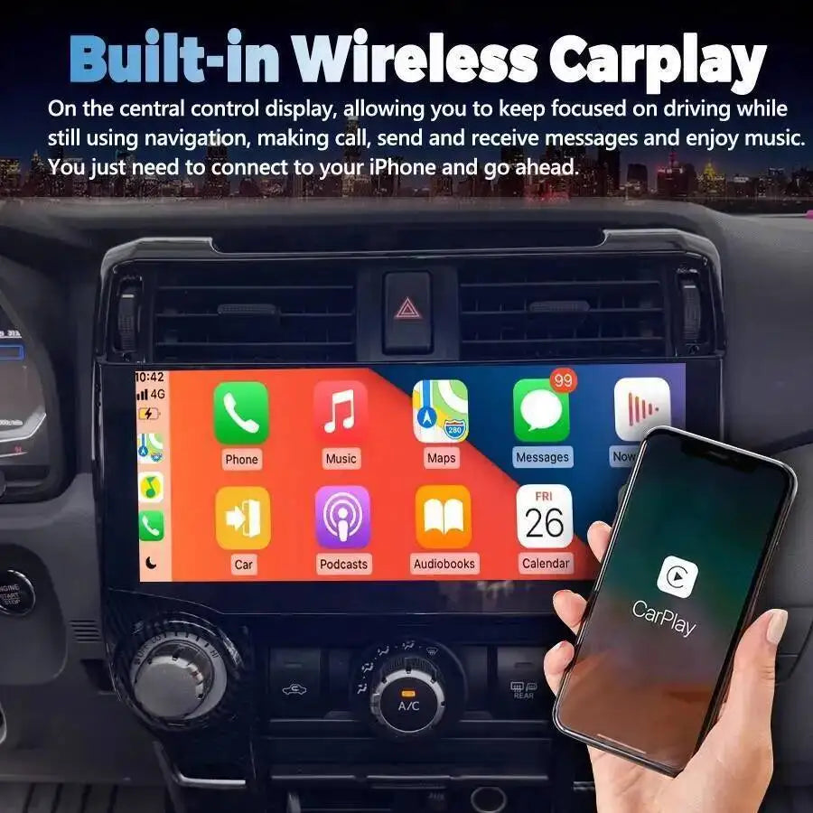 Car Screen Multimedia Video Player For Toyota 4 Runner 4Runner 2010-2023 12.3inch Android