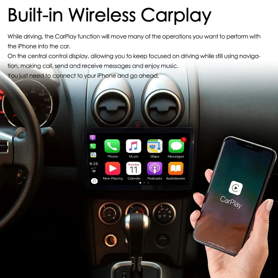 For Nissan Rogue 2009 - 2015 Android 14 Car Multimedia Video Player Auto radio GPS Stereo