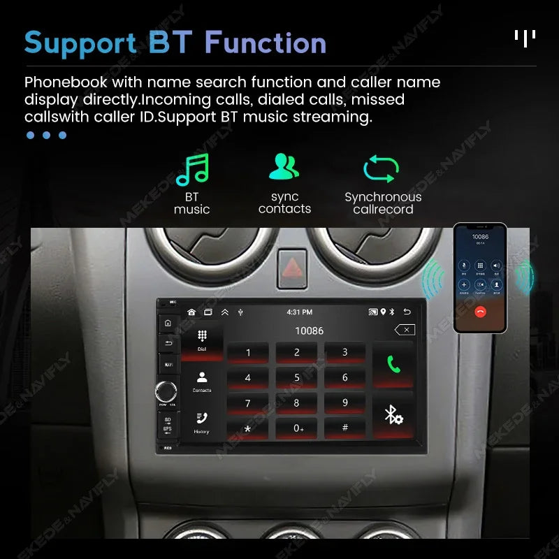7 Inch IPS Screen 2 Din Universal Autoradio Android 15 GPS Stereo CarPlay Car Radio 8227 M | AUTOKITSHOP