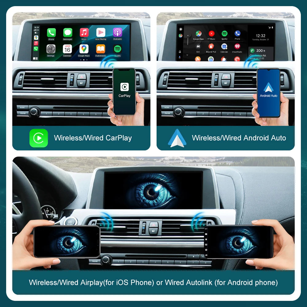 RoadTop Wireless CarPlay Linux Module for BMW Series 6 F06 F12 F13 G32 2010-2020 with Andr
