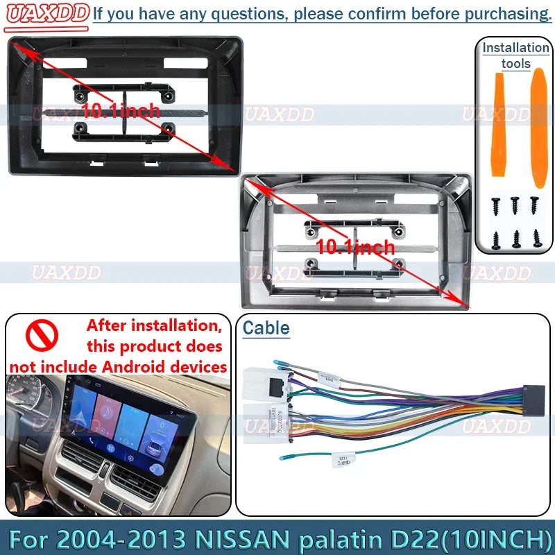 For 2004-2013 Nissan Palatin D22 10inch Radio Android Stereo Frame Panel Fascia Dashboard