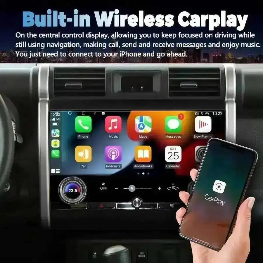 RDS BT Car Radio For Toyota FJ Cruiser 2007-2023 Android 13 GPS Navigation Stereo 13inch Q