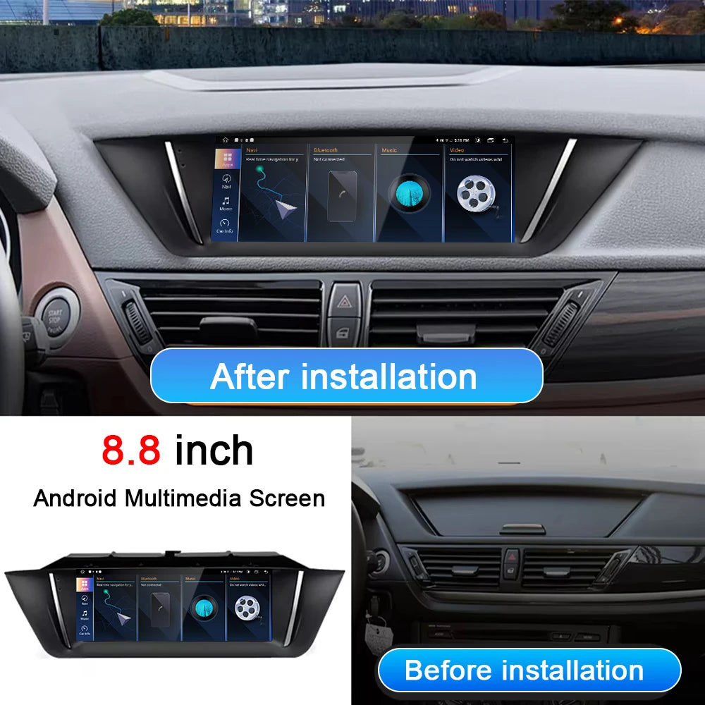 8.8INCH Android 14 For BMW X1 E84 2009 - 2015 No Screen Car Radio Wireless Apple CarPlay A