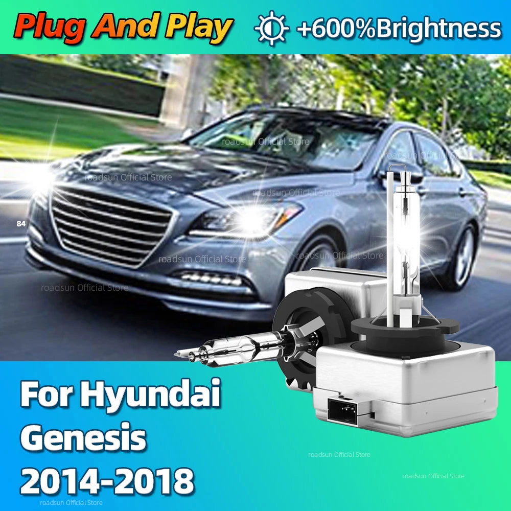 35W Headlight Xenon D3S HID Bulb 6000K 10000LM Bright Auto Light For Hyundai Genesis 2014