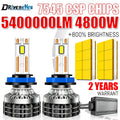 4800W H7 H4 Led 5400000LM Headlight Canbus H11 H1 9005 9006 HB3 HB4 9012 HIR2 6000K Ultra