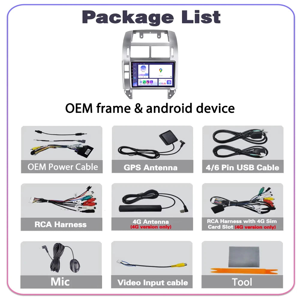 Car Radio For Volkswagen Polo Mk4 IV 2001 2002 2003 2004 - 2011 Android Auto Carplay Multi