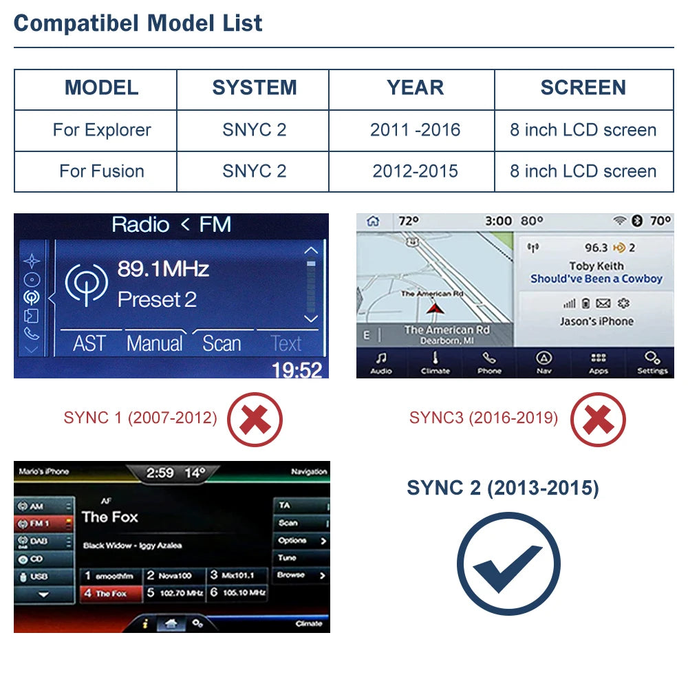 CNRoad Top Decoder Box Wireless CarPlay for Ford Explorer Fusion Mondeo Sync2 With Android | AUTOKITSHOP