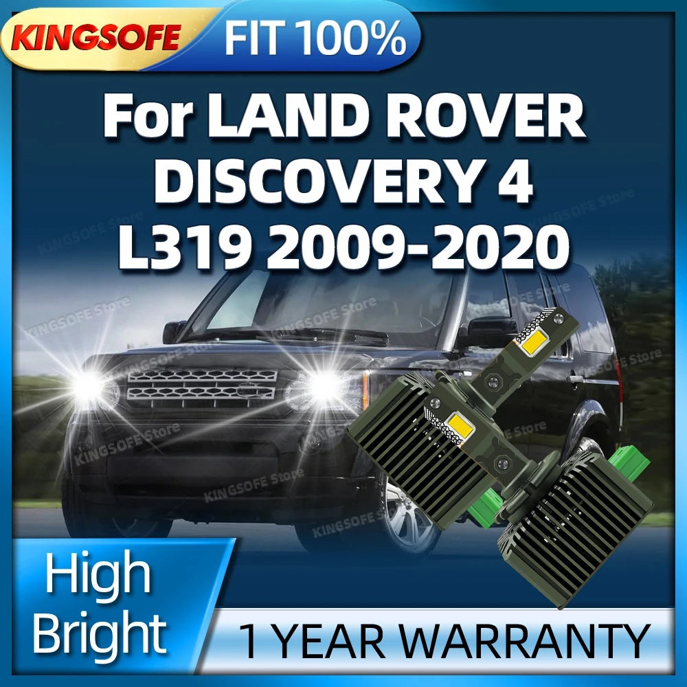 LED Headlight HID D3S 50000LM Car Light Turbo Lamp Canbus 6000K For LAND ROVER DISCOVERY 4