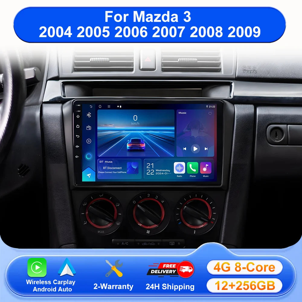 Android 16 For Mazda 3 2004 2005 2006 2007 2008 2009 Car Radio Stereo Multimidia Player GP