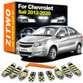 ZITWO 6Pcs LED Interior Dome Reading Light Plate Lamp Kit For Chevrolet Chevy Sail 2012 2013 201 - Canbus LED Car Light