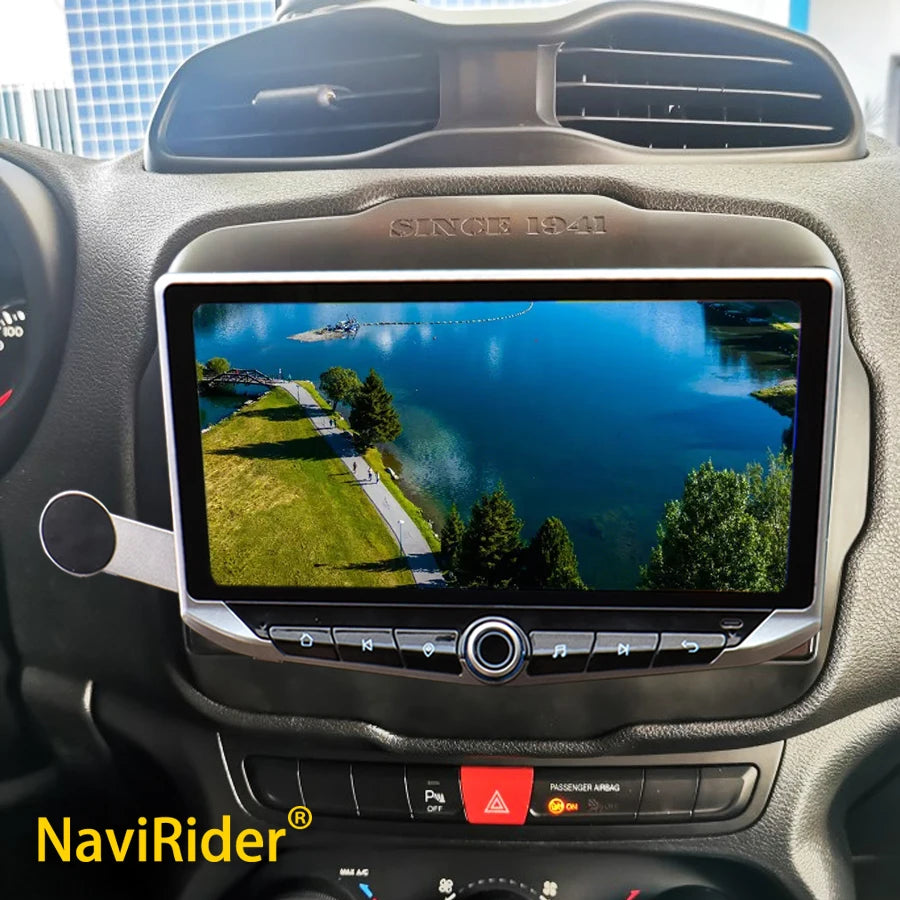 10.88inch Android 14 Screen For Jeep Renegade 2016 - 2020 Type-C Charging Mobile Holder Ca