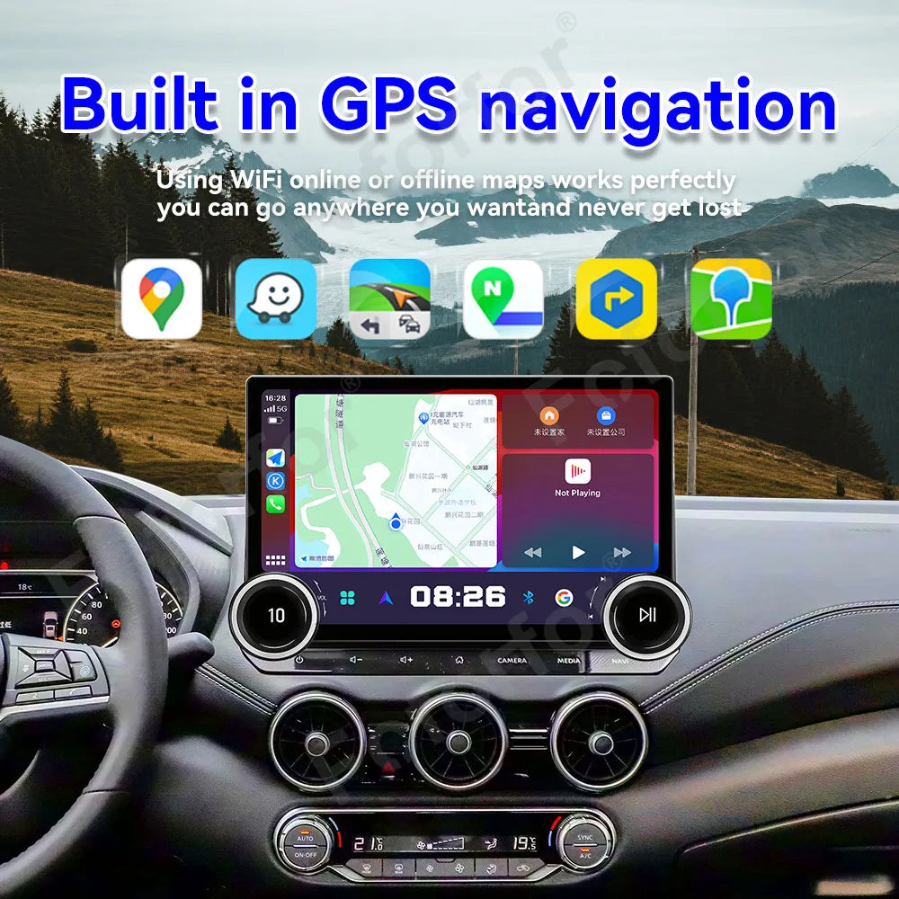 Sleek Advanced 11.5 Inch Android 15 Large HD Touch Wireless CarPlay Android Auto GPS Stere