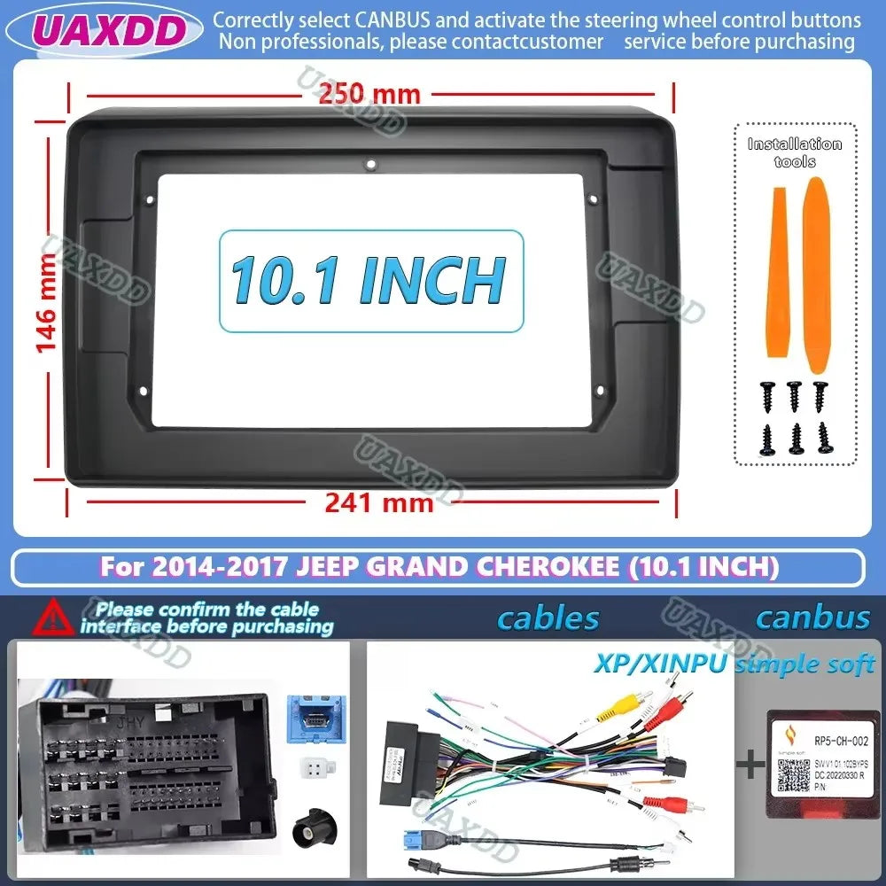 9 Inch For JEEP Grand Cherokee 2014-2017 Car Radio Stereo GPS MP5 Android Player 2 Din Hea