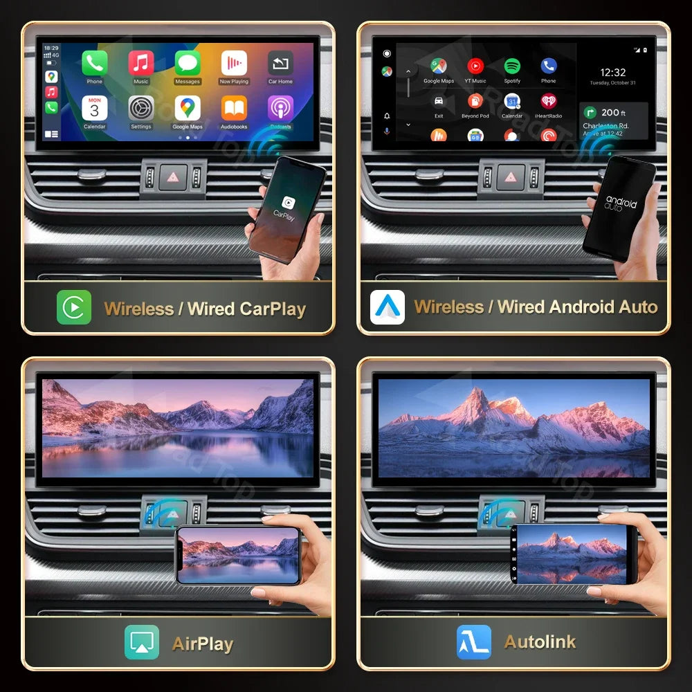 Wireless CarPlay RoadTop 12.3 inch For Audi Q5 2018-2019 MIB2 Multimedia Display Android A