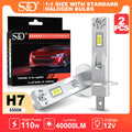 S&D H1 LED Headlight Car Bulb 40000LM 110W H3 High Power Auto Fog Lamp 5500K 12V High Beam