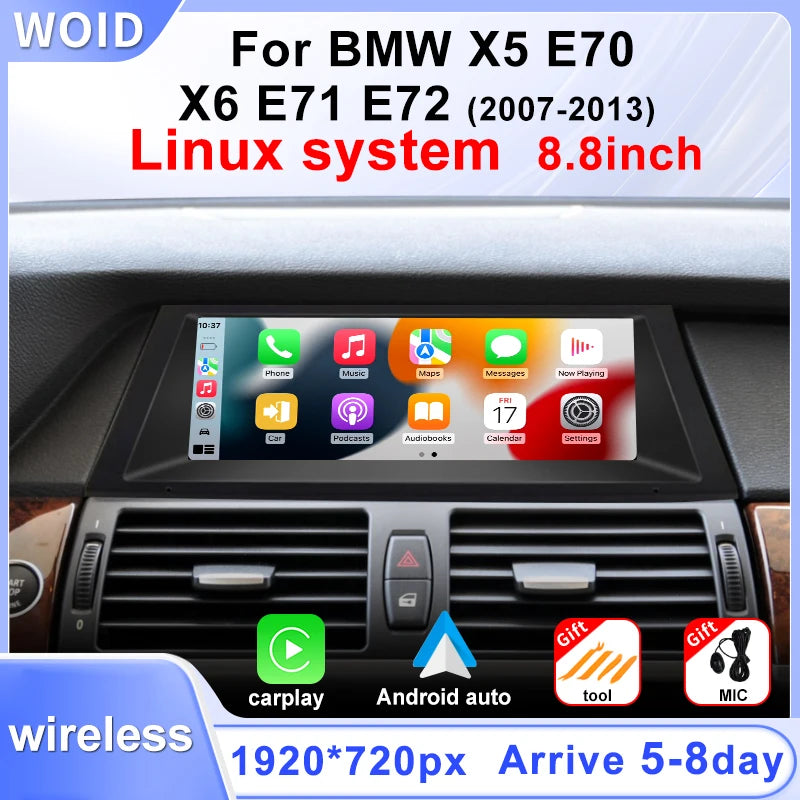 Factory Price 8.8" Touch Screen Display For BMW X5 E70 X6 E71 E72 CCC CIC Wireless Carplay