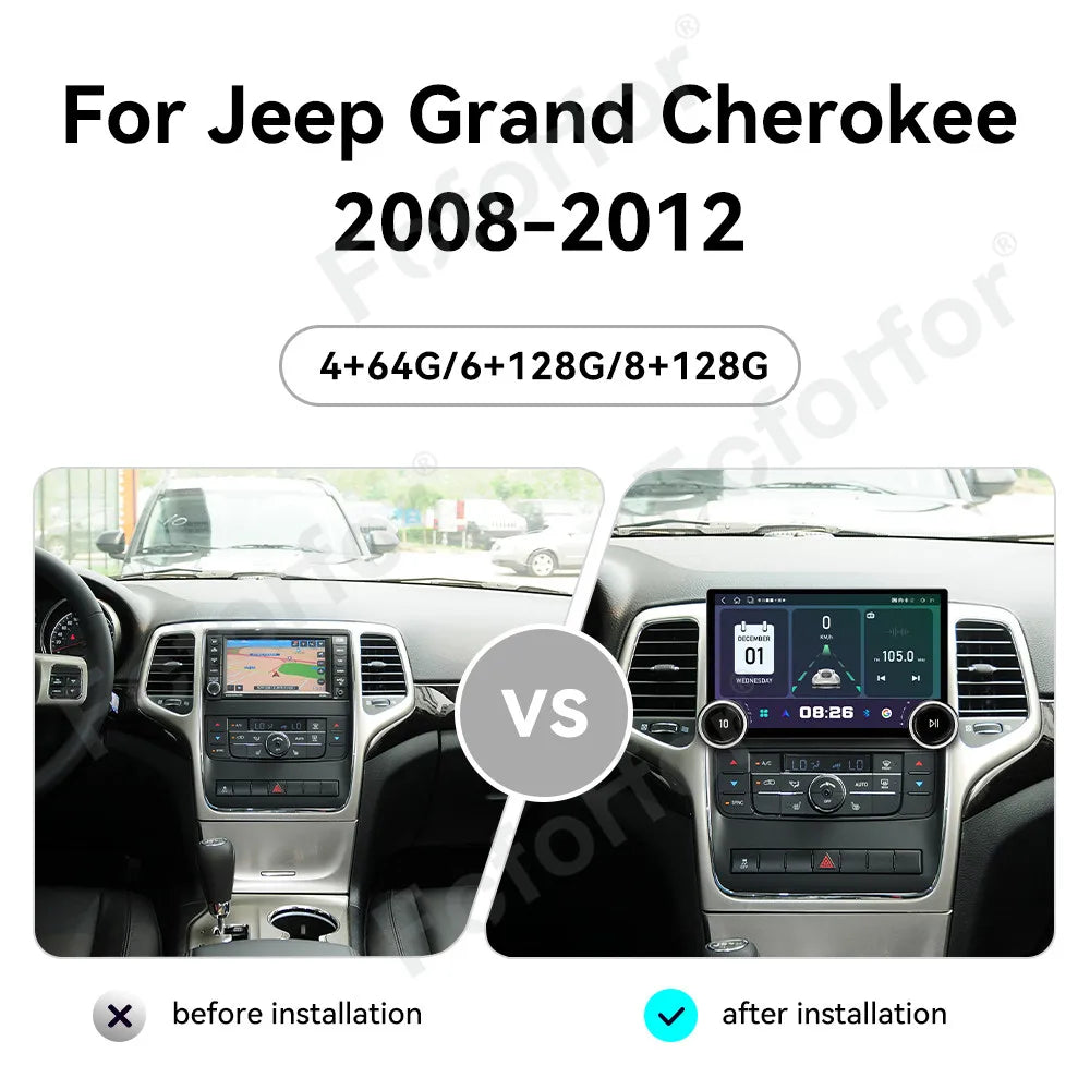 HD Touch Screen Android 15 11.5 Inch Wireless CarPlay GPS Navi Car Stereo Head Unit For Je