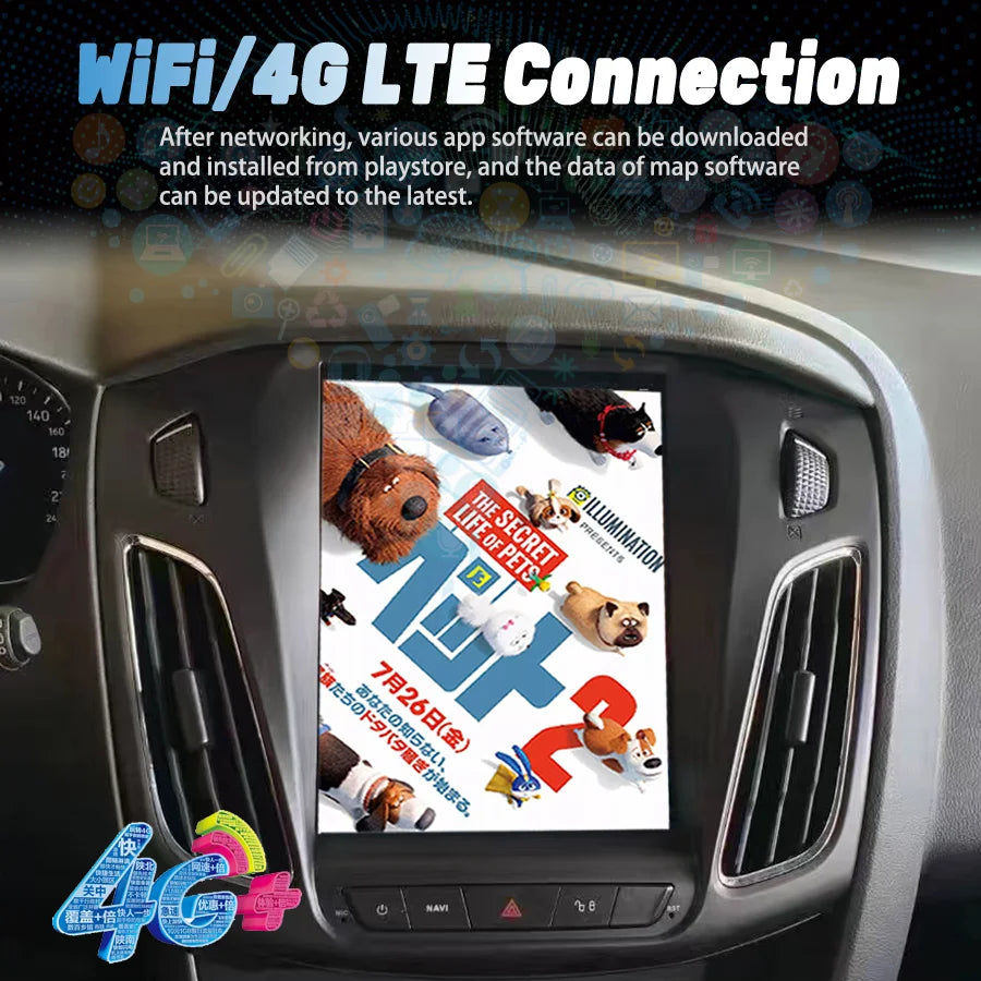 Android Auto For Ford Focus Mk 3 2011-2019 Stereo Car Radio Multimedia Video Player DSP GP