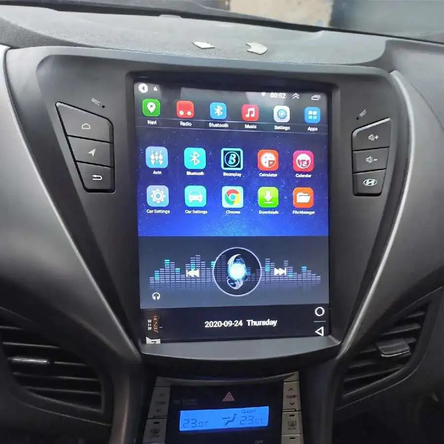 For Hyundai Elantra Tesla Screen 2011-2013 Android 14 Car Radio Multimedia Video 2 Din 4G