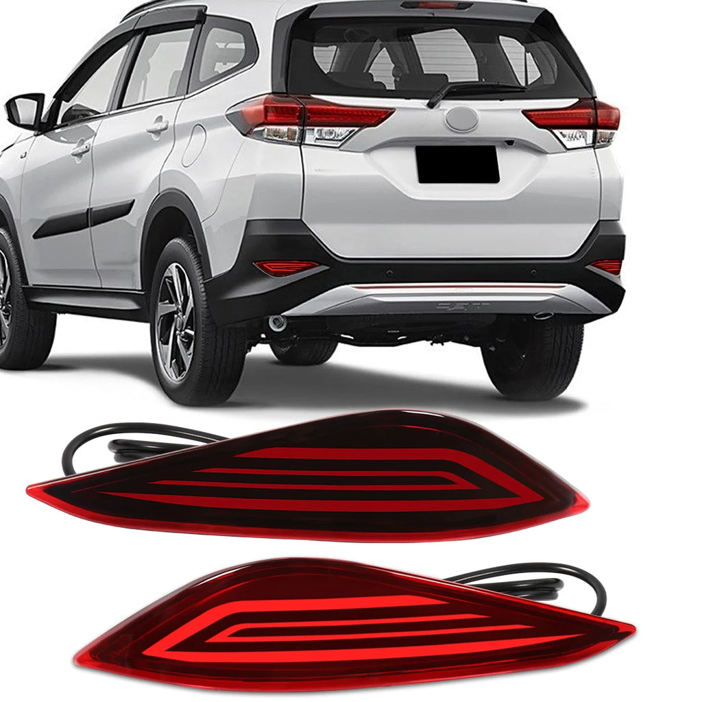 2x Rear Bumper Reflector Brake Light For Toyota Rush Fog Lamp 2018 2019 2020 Park Driving  | AUTOKITSHOP
