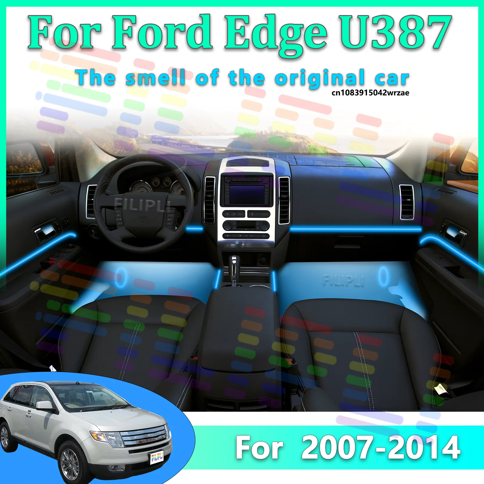 64 RGB - Neon Strip - for Ford U387 2007-2014 - App Control - Car Interior Lighting | AUTOKITSHOP