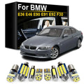 LED Interior Light Kit for BMW 3 Series E36 E46 E90 E91 E92 E93 F30 F31 E30 1992-2018 - Canbus Dome Map Door Trunk Bu...