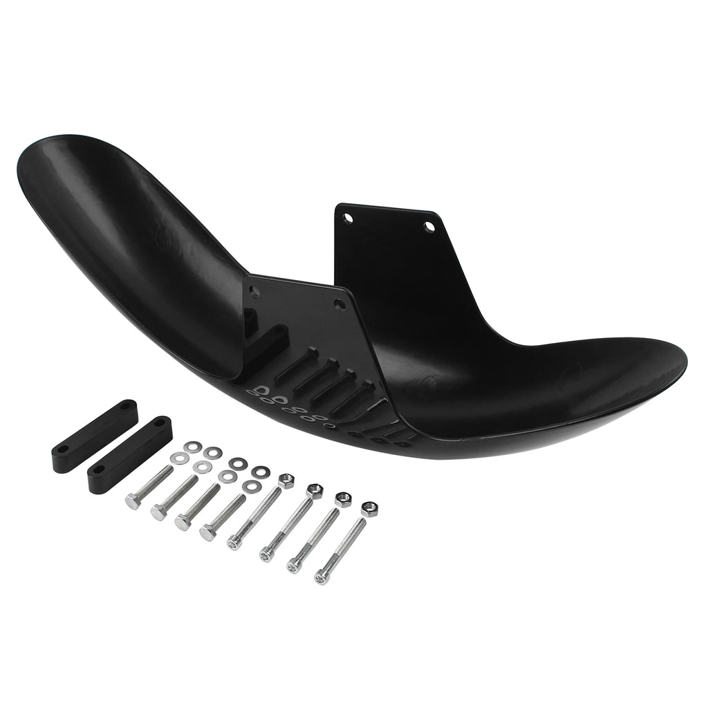 Motorcycle Gloss Black 21" Wrap Front Fender Mudguard For Harley Touring Street Road Glide Road  - Automotive LED Light