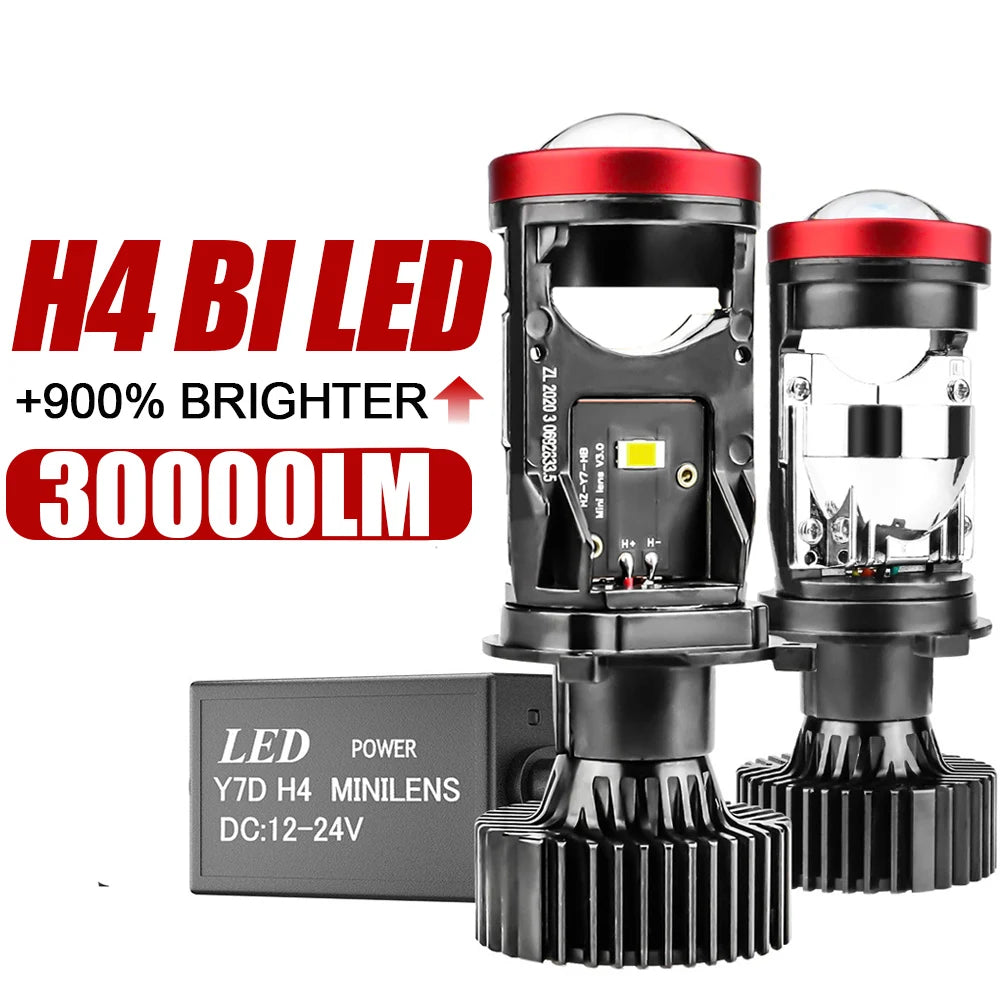 H4 LED Projector Lens Auto Headlamps 30000LM H4 Led Car Headlight Bulb Canbus Lamp Hi/Lo B