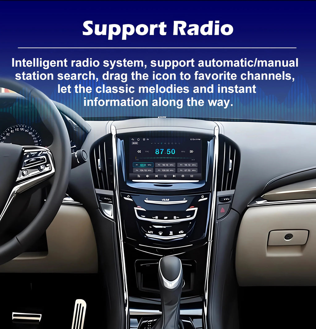 8“ Android 16 DSP Stereo For Cadillac ATS ATSL XTS SRX CTS 2013-2018 Bluetooth Wireless Ca