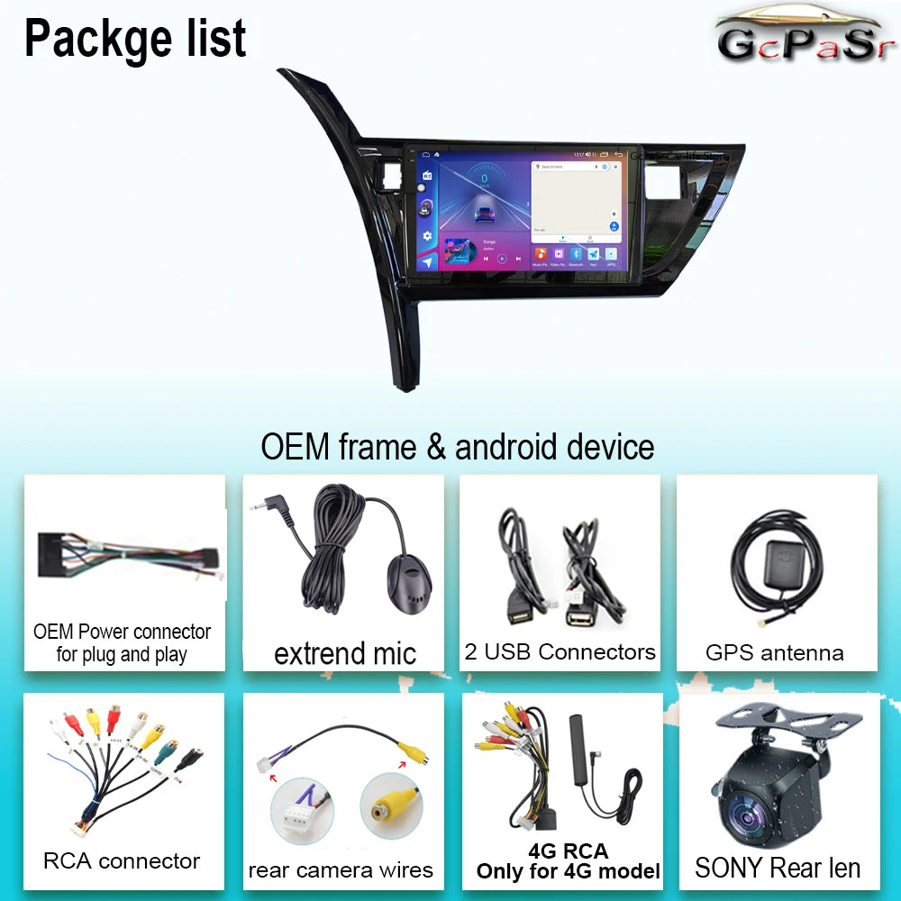 Car Android For TOYOTA ARUIS 2013 - 2016 Auto Radio Stereo Head Unit Multimedia Player GPS