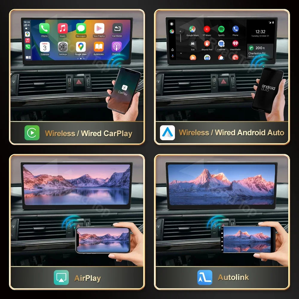 EU RoadTop 12.3 inch Wireless CarPlay For Audi A6 A7 MIB2 2016-2018 Multimedia Display And