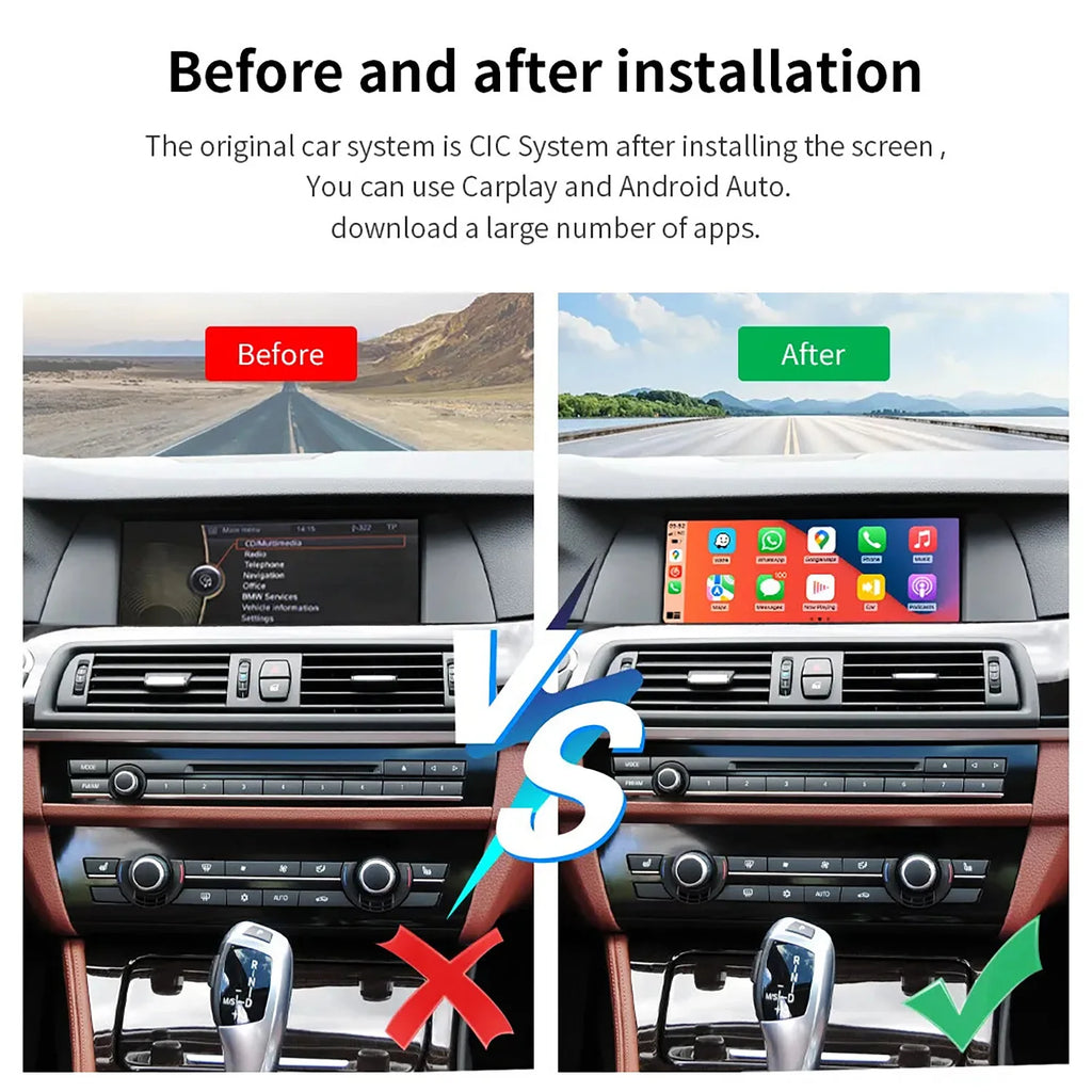 Wireless CarPlay Support Wireless/ Wired Android IOS For BMW CIC System Car 5 7 Series F10