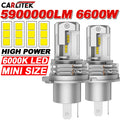 6600W H4 LED Car Headlight Canbus Bulb No Error Turbo Light Fog Lights Plug Play Auto Lamp