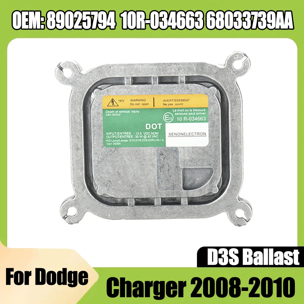 HID Xenon Headlight Ballast 89025794 10R-034663 68033739AA D3S/D3R Xenon Ballast Control B