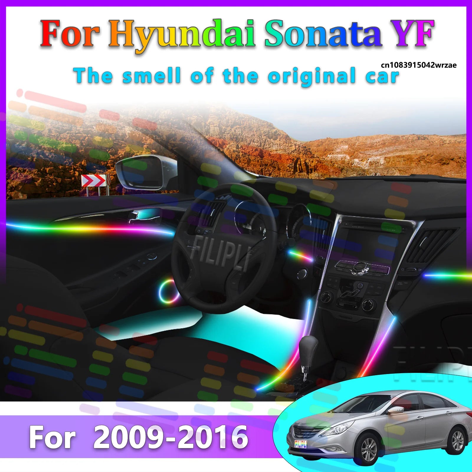 64 RGB - Neon Strip - for Hyundai - App Control - Car Interior Lighting | AUTOKITSHOP