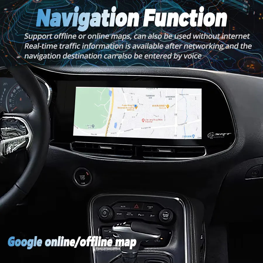 Car Radio For Dodge Challenger Charger SRT Hellcat 2010-2024 12.3" Android Touch Screen Ca | AUTOKITSHOP