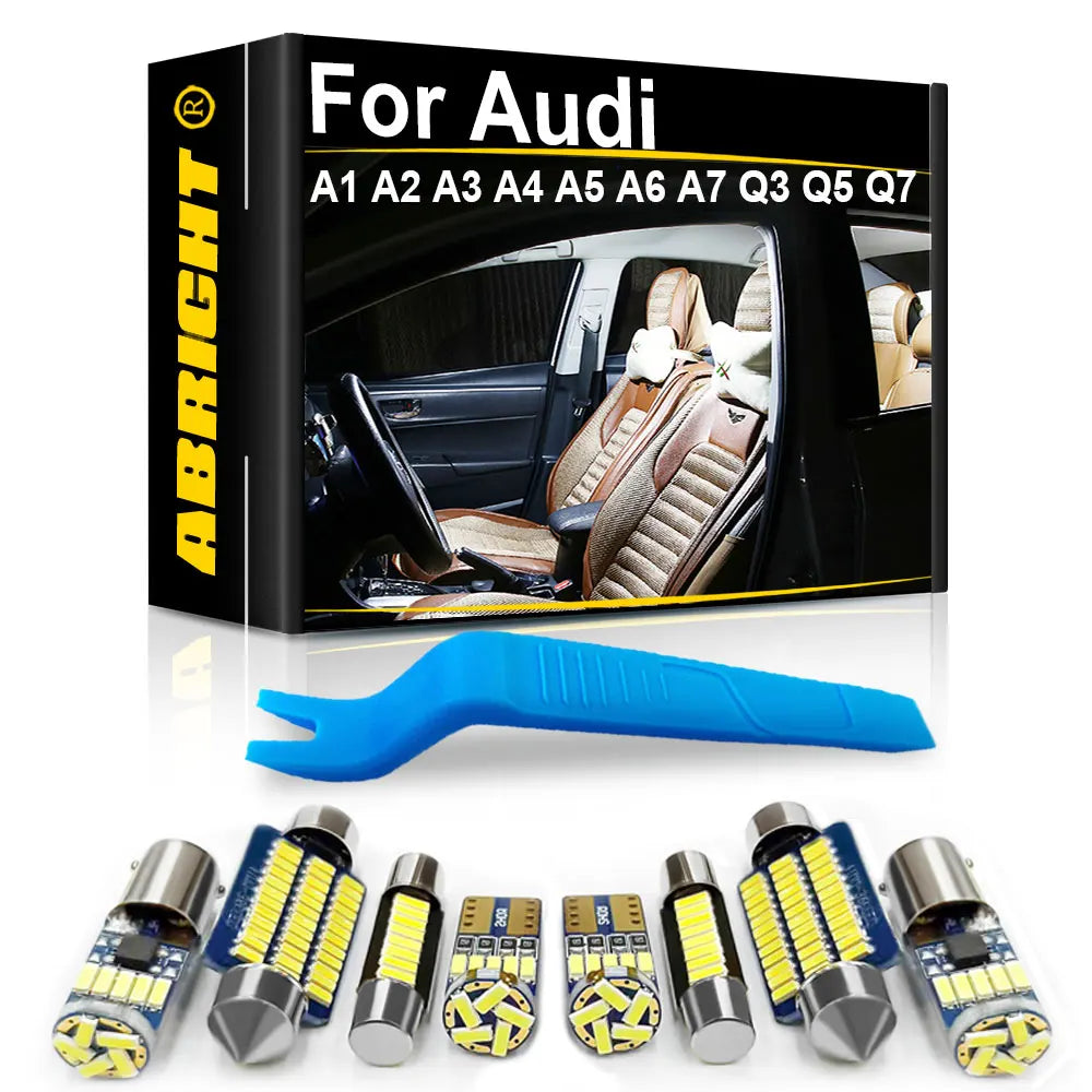 LED Interior Light Kit for Audi A3 8P 8V 8L A4 B5 B6 B7 B8 A5 8T A6 C5 C6 C7 A7 A8 D2 D3 A1 8X A2 Q3 Q5 Q7 Canbus - C...