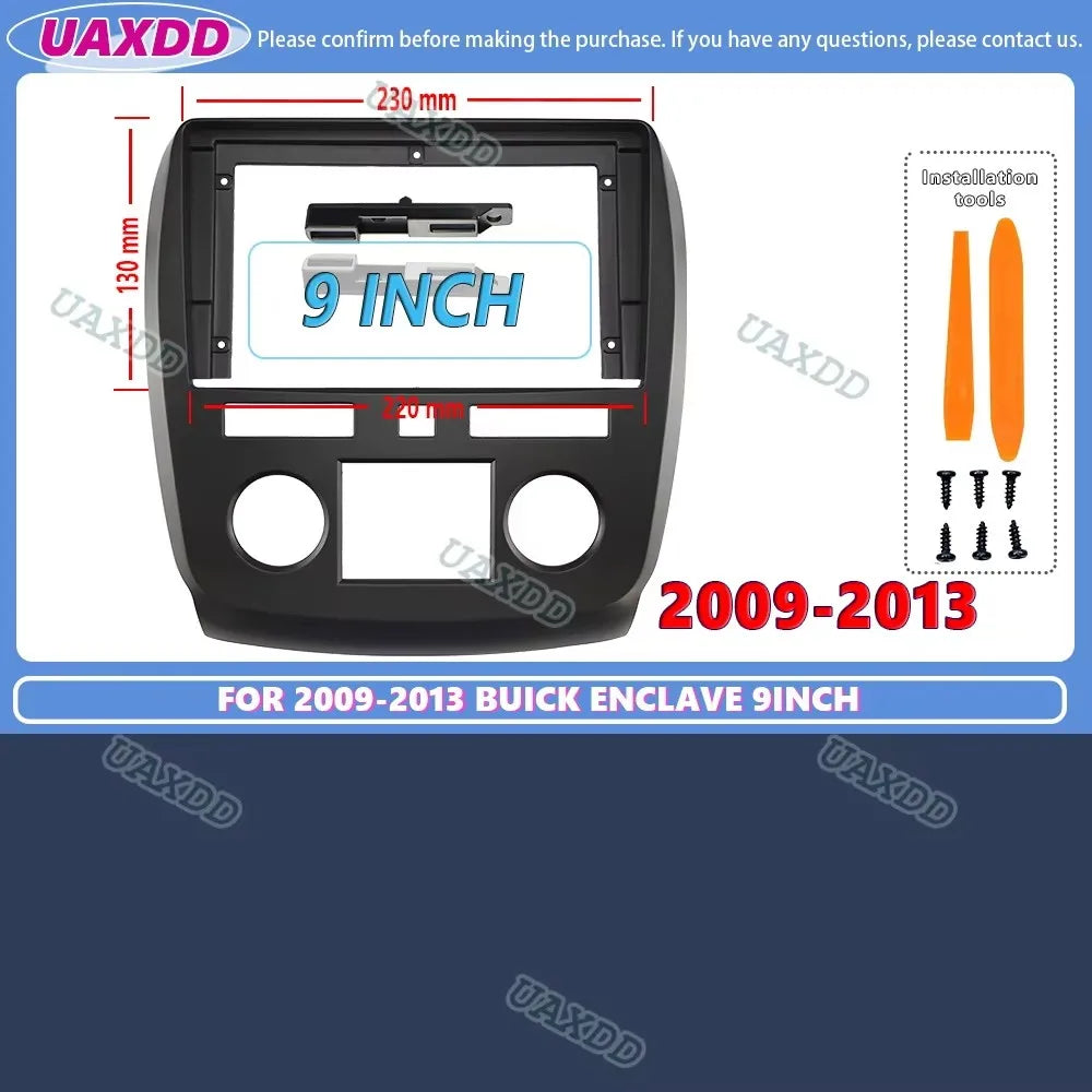 2 DIN 9 Inch Car Radio For Buick ENCLAVE 2009-2018 DVD GPS Mp5 ABS PC Plastic Fascia Dashb