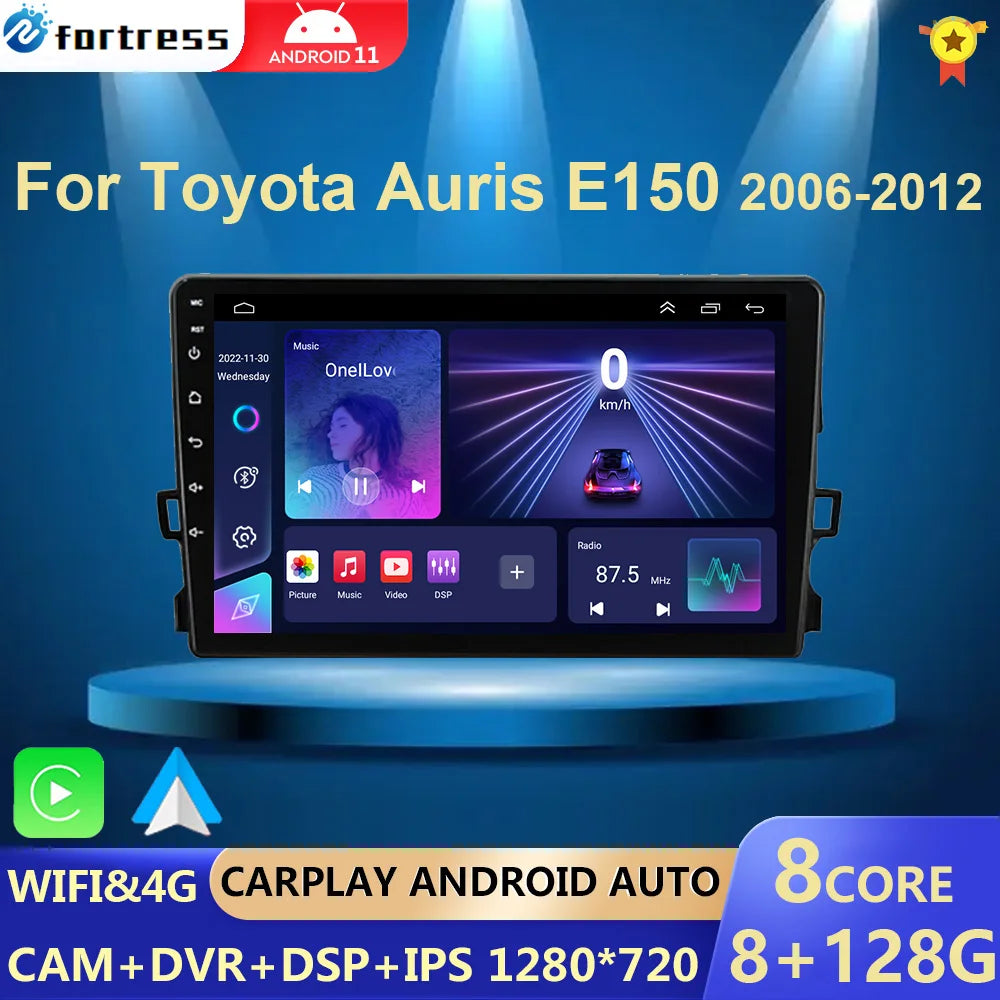 For Toyota Auris 1 E150 2006 2007 - 2012 Car Radio Multimedia Video Player Navigation GPS
