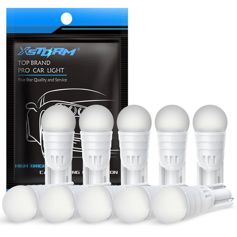 XSTORM 10PCS LED Bulb Canbus T10 2535 1000LM License Plate Lamp 12V 7500K Car Interior Lig