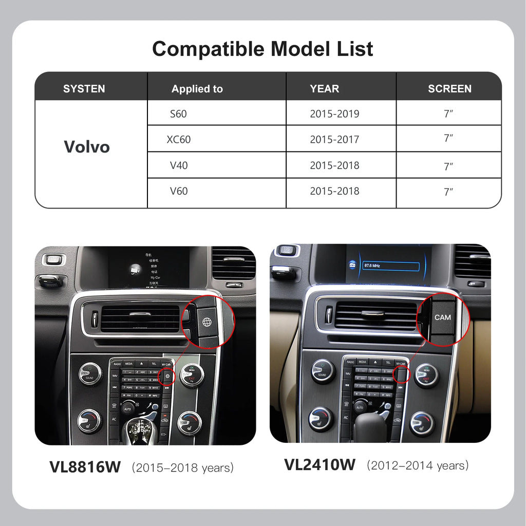 Wireless Carplay Android Auto Interface for Volvo XC60, S60, V40, V60 with Airplay Mirror  | AUTOKITSHOP