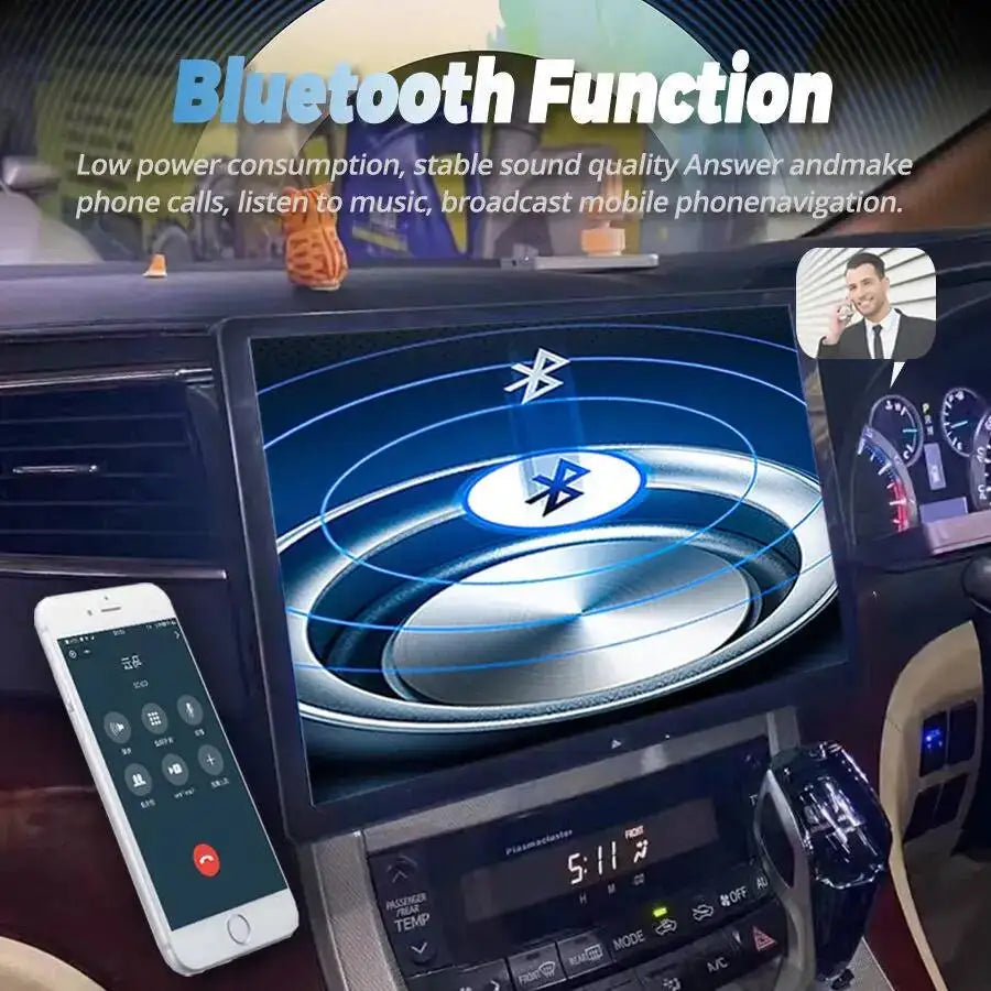 13.3" 2K Android Car Stereo Screen for Toyota Alphard 20 Series Vellfire 2008-2014 Carplay